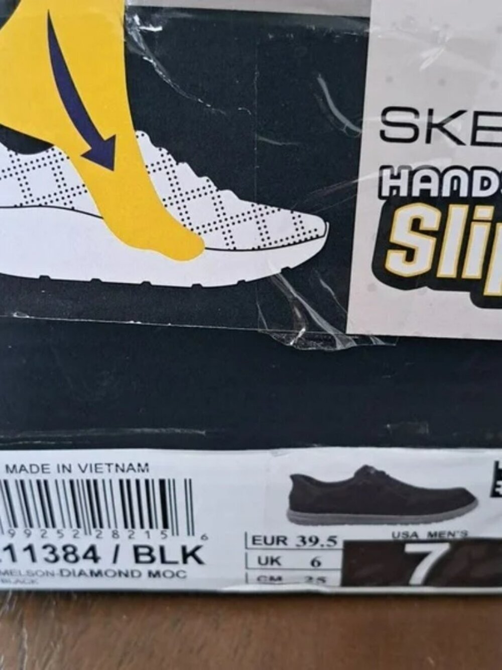Skechers Slip-ins® Melson - Cozy Fit® Diamond Moc. - Color: Black - Size Men 7 - Picture 11 of 11
